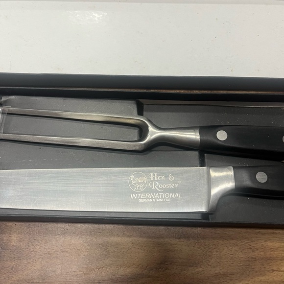 Hen & Rooster 440A Rostfrei Hot Forged Cutlery - 2 Piece - Picture 2 of 4